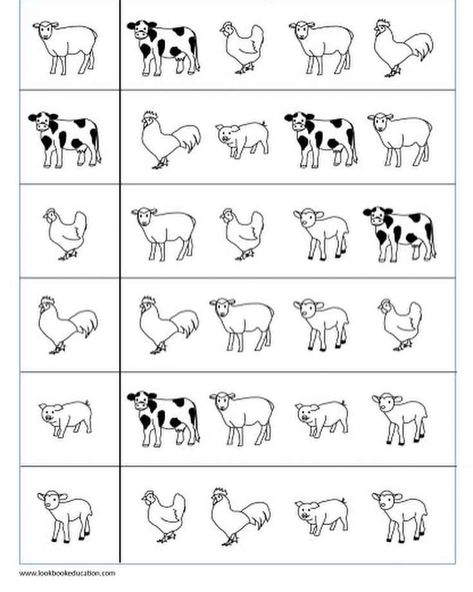 Farm Worksheet, Animals Worksheet, Preschool Farm, Farm Animals Preschool, Farm Animals Activities, Farm Theme Preschool, Farm Preschool, Animal Worksheets, Kids Worksheets Preschool