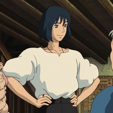 Howls Moving Castle Pfp Aesthetic, Howl Pfp Black Hair, Howl Pendragon Side Profile, Howl Pendragon Black Hair, Howl Black Hair, Ghibli Oc, Howl Movie, Howl's Moving Castle Movie, قلعة هاول المتحركة