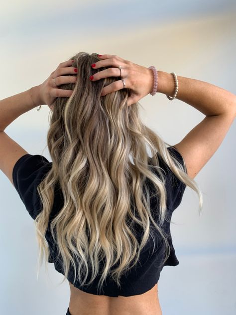 Beach Waves Style, Permanent Beach Waves, Cute Beach Waves Hairstyles, Beach Waves Hair Wedding, Curled Hair Beach Waves, Beach Waves Hair Perm, Pretty Beach Waves Hairstyles, Formal Beach Waves Hairstyles, Beach Waves Haircut