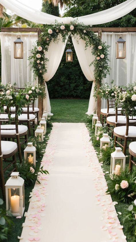 Wedding Aisle Decor Ideas for Your Wedding Ceremony Wedding Decor Aisle Walkways, Wedding Aisle Walkway, Tree Decor Wedding Ceremony, Bride Aisle Entrance, Walk Down The Aisle Decor, Signs Down The Wedding Aisle, Aisle Backdrop Wedding, Aisle Runner Ideas For Outdoor Wedding, Aisle Arrangements Wedding