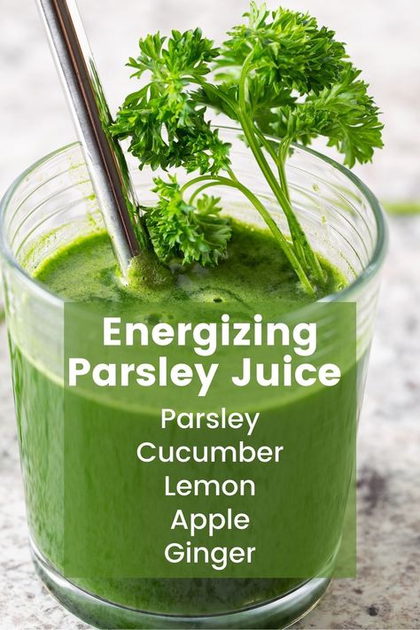 Parsley Juice, Healthy Green Juice, Green Juice Recipe, Parsley Recipes, Juice Healthy, Smoothie Drink Recipes, Juice Recipe, Juice Cleanse, Healthy Juices