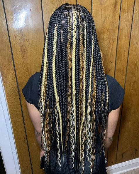 Bohemian Knotless Box Braids, Mixed Hairstyles, Bohemian Knotless, Bantu Knot Hairstyles, Colored Box Braids, Knotless Box Braids, Natural Braided Hairstyles, My First Wig, Kid Hairstyles