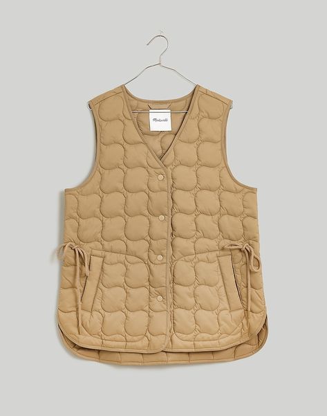 Quilted Oversized Puffer Vest Oversized Puffer Vest, Wind Blocking, Madewell Jacket, Oversized Puffer, Community Development, Quilted Vest, Madewell Denim, Puffer Vest, Split Hem