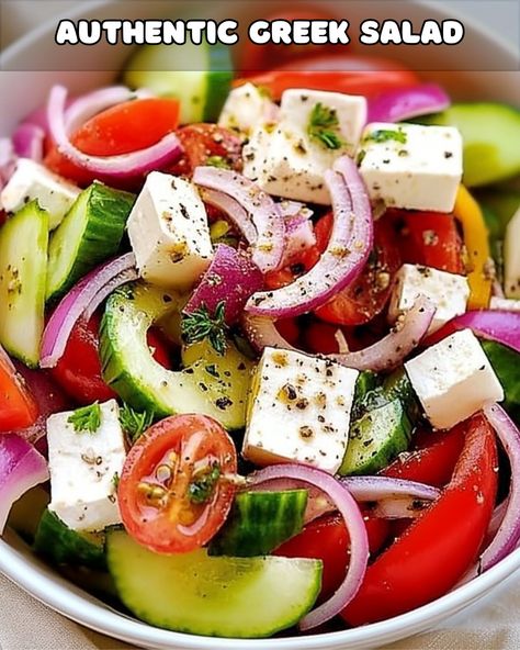 Fresh and Flavorful Greek Village Salad – Foodyhealthylife Greek Village Salad, Village Salad, Meatball Stew, Traditional Greek Salad, Greek Village, Chicken Meatloaf, Hearty Chicken, Green Bell Pepper, Home Meals