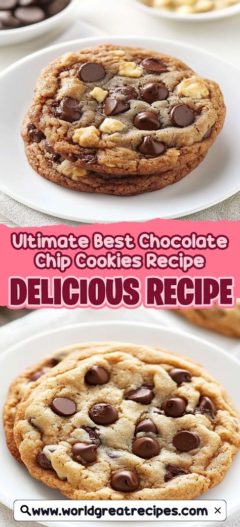 Discover how to make irresistibly chewy homemade chocolate chip cookies that will have everyone coming back for more. This recipe highlights essential ingredients like unsalted butter and brown sugar, ensuring your cookies are moist and flavorful. You’ll also find handy tips on mixing techniques and baking times to achieve that perfect golden edge. Treat yourself to warm cookies fresh from the oven, paired with a glass of milk or served as a dessert sandwich with ice cream! Moist Chocolate Chip Cookies, Chocolate Chip Cookies From Scratch, Dessert Sandwich, Best Chocolate Chip Cookies Recipe, Best Chocolate Chip Cookies, Cookies From Scratch, Homemade Chocolate Chip Cookies, Best Chocolate Chip, Chocolate Chip Cookies Recipe