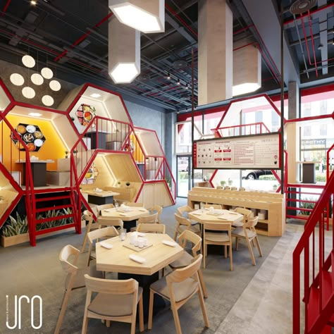 Restaurant Theme Ideas, Cafe Theme Ideas, Cafe Themes, 3d Restaurant, Lobby Cafe, Resturant Interior, Bicycle Advertising, Rooftop Restaurant Design, Burger Shop