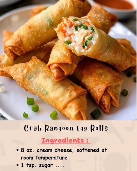 Crab Rangoon Egg Rolls, Egg Roll Ingredients, Crab Rangoon, Egg Roll Recipes, Egg Roll, An Egg, Egg Rolls, Worcestershire Sauce, Soy Sauce