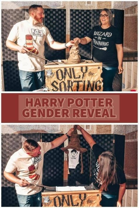 Gender Reveal Harry Potter Theme, Harry Potter Baby Announcement, Harry Potter Pregnancy Announcement, Twin Gender Reveal Party, Harry Potter Gender Reveal, Gender Reveal Tshirts, Disney Gender Reveal, Themed Gender Reveal, Twin Gender Reveal