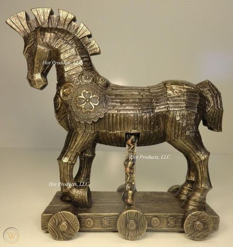 TROJAN HORSE BATTLE OF TROY GREEK MYTHOLOGY Statue Sculpture Bronze Finish | #1857455824 Troy Greek Mythology, Battle Of Troy, 300 Drawing Prompts, Troy Horse, Troilus And Cressida, Greek Plays, Greek Mythology Statue, Interior Design History, Soft Pastels Drawing