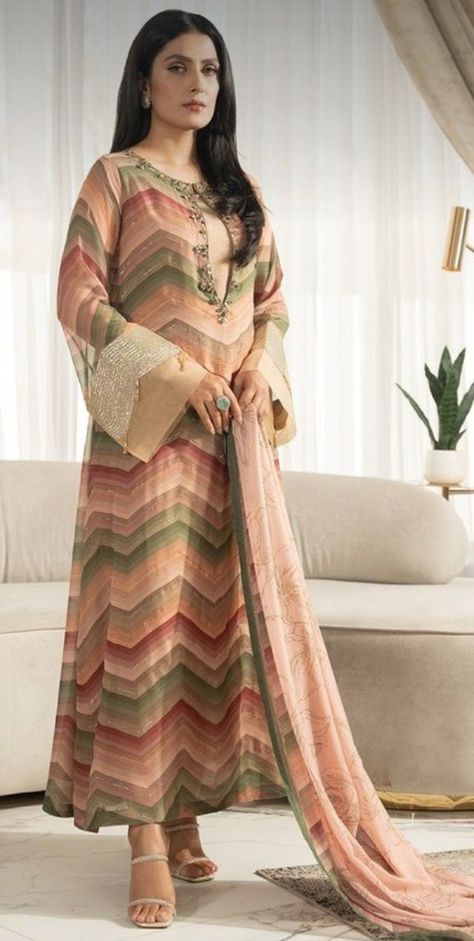 Simple Elegant Dress, Aiza Khan, Simple Long Dress, Fancy Sarees Party Wear, Pakistani Fancy Dresses, Indian Dresses Traditional, Bridal Dress Fashion, Dress Design Patterns, Simple Pakistani Dresses