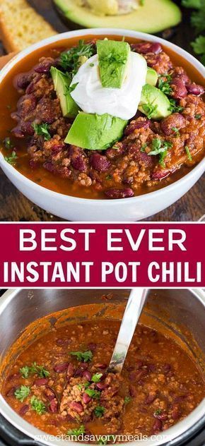 Instantpot Chili, Chili Video, Instant Pot Chili Recipe, Easiest Meals, Recipes Chili, Instant Pot Chili, Ground Beef Chili, Beef Chili Recipe, Savory Meals