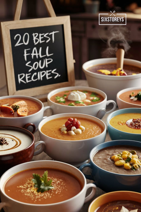 20 Best fall soup recipes Crockpot Autumn Soup, Soup For Thanksgiving, Best Fall Soup Recipes, Fall Soups And Stews, Thanksgiving Soup, Thanksgiving Soups, Holiday Soups, Autumn Soup, Cozy Soup