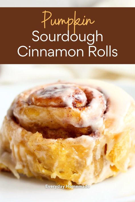 This Pumpkin Sourdough Cinnamon Roll recipe is a must for fall! Made with active starter or sourdough discard, pumpkin puree, and pumpkin spice, these soft, fluffy rolls are easy to prep overnight. Perfect for breakfast, brunch, or dessert, topped with sweet cream cheese icing - great for Thanksgiving! Sourdough Pumpkin Pie, Sourdough Pumpkin Dessert, Pumpkin Sourdough Bagels, Sourdough Discard Pumpkin Cinnamon Rolls, Sourdough Thanksgiving Desserts, Pumpkin Sourdough Discard Recipes, Sourdough Discard Pumpkin Muffins, Sourdough Pumpkin Cinnamon Rolls, Sourdough Fall Recipes