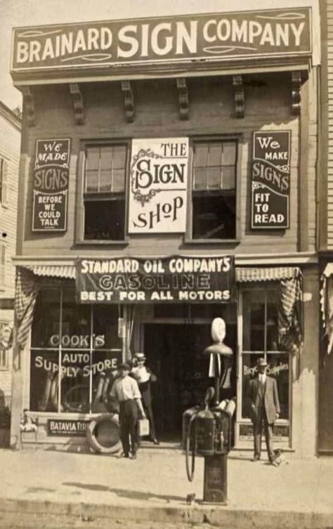 Old Signs Vintage, Historic Storefronts, Cooperstown Ny, Sign Painting Lettering, Store Signage, Building Signs, Old Gas Stations, Vintage Inspired Art, Sign Painting