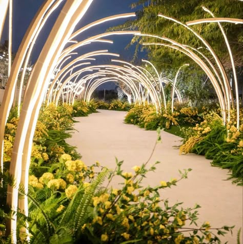 Garden Lighting Design, Landscape Lighting Design, Resort Design, Wedding Decor Style, Landscape Architecture Design, Parking Design, Entrance Decor, Alam Yang Indah, Landscape Lighting