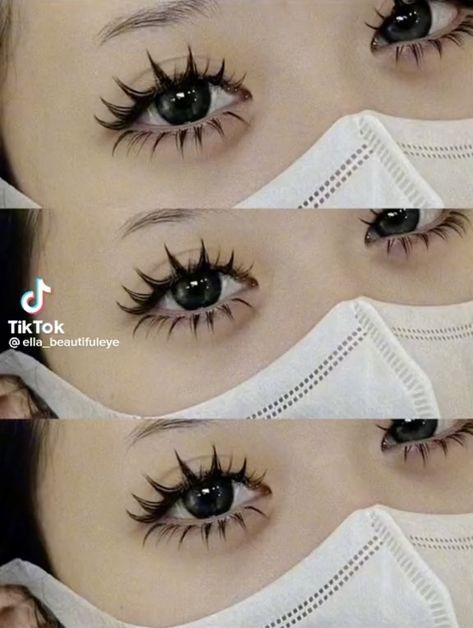 Korean Lash Extensions, Esthetician Motivation, Manga Lashes Extensions, Manhwa Lashes, Manga Eyelashes, Natural Extensions, Anime Lashes, Wispy Volume, Manga Lashes