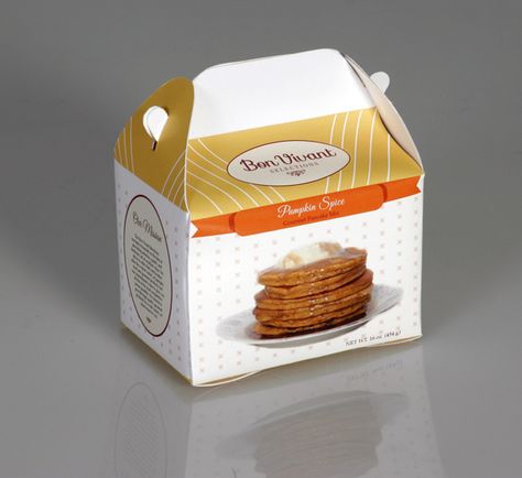 Bon Vivant Selections Gourmet Pancake Mixes by Angelica Mundrick, via Behance Pancake Business Ideas, Pancake Packaging Ideas, Pancake Packaging, Pancake Box, Souffle Pancake, Pancake Designs, Gourmet Pancakes, Freeze Pancakes, Pancake Crepes