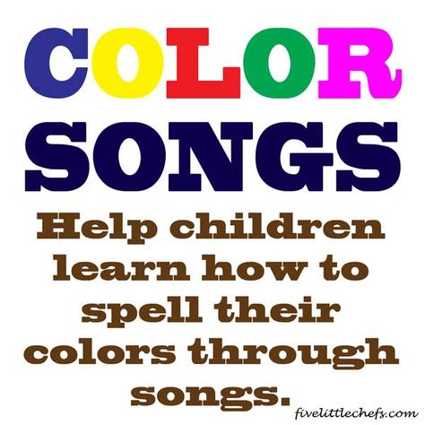 I have used these songs to teach my kids how to spell their color words. It actually works! Song Website, Color Song, Minions Kids, Counting Songs, Learn Singing, Kindergarten Songs, Color Songs, Color Words, Preschool Colors