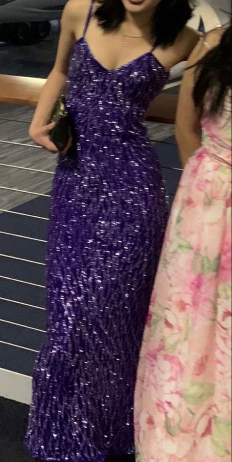 Dark Purple Glitter Prom Dress, Deep Pink Prom Dress, Dark Purple Prom Dress Aesthetic, Dark Purple Sparkly Prom Dress, Dark Purple Prom Dress Couple, Purple Prom Dress Sparkly, Sparkly Purple Prom Dress, Bright Purple Prom Dress, Purple Grad Dress