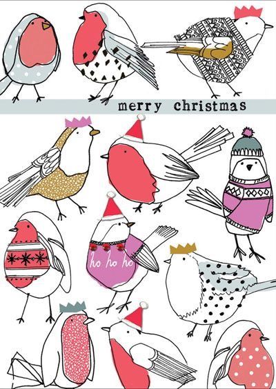 Christmas Doodles, Christmas Bird, 3d Christmas, Christmas Makes, Christmas Drawing, Christmas Card Design, Christmas Illustration, Ideas Christmas, Doodle Drawings