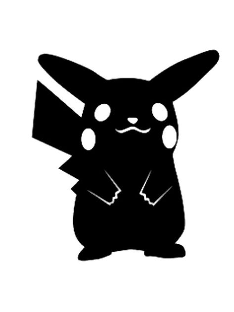 Pikachu stencils are sure to please Pokémon lovers. All Pikachu stencils are free to download and print. Pokemon Black Tattoo, Pikachu Stencil, Pokemon Svg Files Free, Anime Stencil, Pikachu Silhouette, Pokemon Silhouette, Pokemon Stencils, Pikachu Svg, Cricket Logos