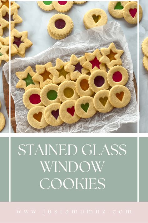 Fun and festive stained glass window cookies, so easy to make. Delicious and simple Stained Glass Window Cookies Christmas, Stained Glass Window Biscuits, Stain Glass Window Cookies, Glass Christmas Cookies, Stained Glass Biscuits, Window Pane Cookies, Window Cookies Christmas, Stained Glass Cookies Recipe, Stained Glass Cookie