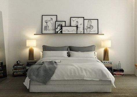 25 Beautiful Bedroom Ideas On A Budget_10 Bilik Tidur Lelaki, Bedroom Wall Art Above Bed, Idea Bilik Tidur, Above Bed Ideas, Bedroom Art Above Bed, Reka Bentuk Bilik Tidur, Bedroom Wall Decor Above Bed, Wall Decor Above Bed, Monochromatic Room