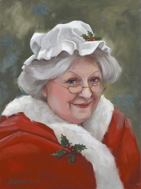 Stephanie Lee, Santa Claus Pictures, Santa Paintings, Mrs Santa Claus, Mrs Clause, Santa Carving, Santa And Mrs Claus, Santa Art, Santa Pictures