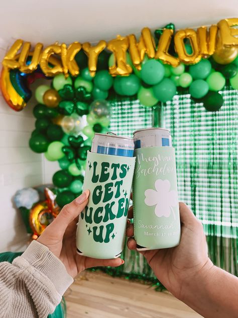 St Paddy’s Day Bachelorette, At Patrick’s Day Bachelorette, St Paddys Bachelorette Party, Irish Hen Party Ideas, St Patricks Day Themed Bachelorette Party, Bachelorette Party Green Theme, St Patricks Bachelorette Party Ideas, Lucky Bachelorette Party, St Pattys Bachelorette