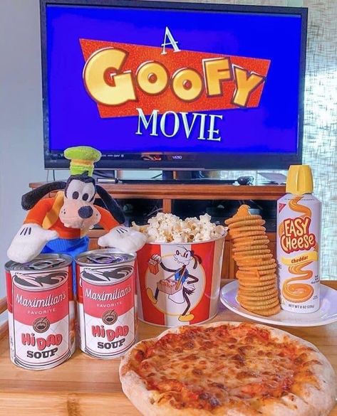 Disney Goofy Birthday Party Ideas, A Goofy Movie Birthday Party, Movie Theme Snacks, Goofy Movie Party, Goofy Birthday Party, Themed Movie Night Ideas, Diner Night, Themed Movie Night, Family Movie Night Snacks