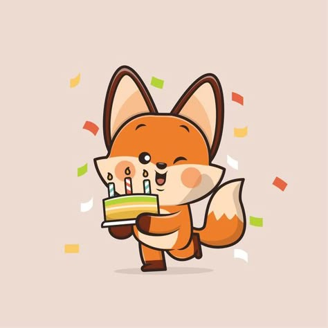 Happy Birthday Fox, Cool Drawings Easy, Cute Drawing Ideas Easy, Candle Sketch, Fox Birthday Card, Cute Drawing Ideas, Easy Pencil Drawing, Easy Drawing Step By Step, Easy Things To Draw