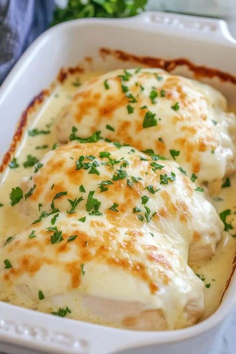 Smothered Cheesy Sour Cream Chicken 10 Sour Cream And Chive Chicken, Smothered Sour Cream Chicken, Smothered Cheesy Sour Cream Chicken, Smothered Chicken With Cream Of Chicken, Chicken Cream Cheese Recipes, Baked Cream Cheese Chicken, Cheesy Sour Cream Chicken, Creamed Chicken, Plain Chicken Recipe