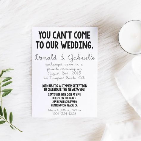 Wedding Dress Code Wording, Reception Invites, Wedding Invitation Wording Examples, Pirate Wedding, Not Invited, Wedding Invitation Ideas, Wedding Ceremony Script, Offbeat Wedding, Elopement Reception