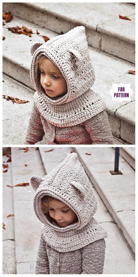 Crochet Patterns Hats Kids, Hooded Cowl Crochet Pattern, Crochet Hooded Cowl, Crochet Hooded Scarf, Crochet Hood, Hooded Cowl, Crochet Cowl Pattern, Crochet Toddler, Crochet Hat Free