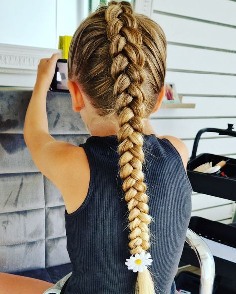 Another example of simple hairstyles for the win. Dutch braids are by far superior every time! Single Dutch Braid, Kids Long Hairstyles, Dutch Braids, Simple Hairstyles, Dutch Braid, Long Hairstyles, Girls Hair, Track And Field, Easy Hairstyles