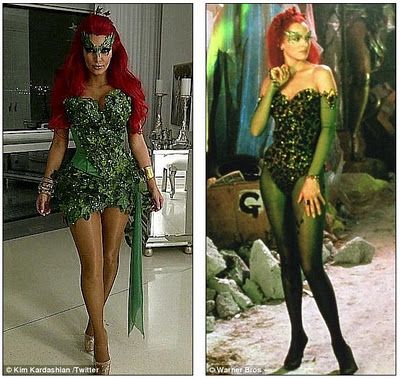 Kim Kardashian poison ivy - Funtuna Poison Ivy Fancy Dress, Poison Ivy Costume Diy, Poison Ivy Halloween Costume, Batman Costume Diy, Poison Ivy Costume, Badass Halloween Costumes, Adult Women Halloween Costumes, Halloween Fits, Ivy Costume