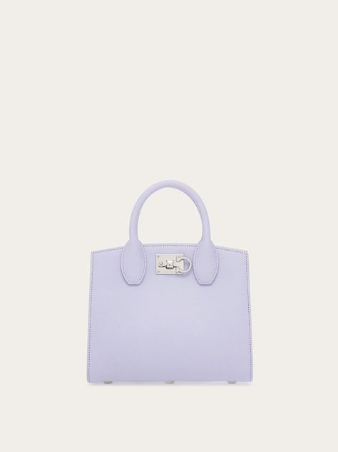 Handbags - Women - Salvatore Ferragamo CA Ferragamo Bag, Studio Bag, Structured Bag, Box Bag, New Handbags, Salvatore Ferragamo, Top Handle, Calf Skin, Violet