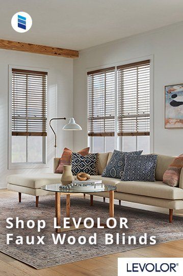 Spruce up your living room decor with 50% off LEVOLOR blinds and shades during Blinds.com's Black Friday sale. Shop now and refresh your living room design with LEVOLOR Faux Wood Blinds. Metal Blinds, Woven Wood Shades, Window Treatments Living Room, Window Treatments Bedroom, Faux Wood Blinds, Mini Blinds, Bamboo Shades, Wood Blinds, Living Room Windows