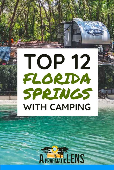 Glamping Food, Camping In Florida, Rv Parks In Florida, Springs In Florida, Florida Campgrounds, Rv Glamping, Ocala National Forest, Florida Camping, Spring Camping