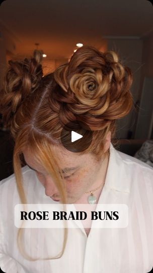 3.9M views · 522K reactions | ROSE BRAID BUNS 🥀 I had so much fun making this video !! My hair is long enough to do some crazy braids and if you’ve been following me for awhile then you know all the crazy braid work I used to do! Maybe I make this a series ? These rose braids are JUMBO SIZE for the video lol but you can customize it to be as big and as small as you like depending on how much hair your working with ! The hair oil I’m using is @olaplex no7 bonding oil and the hairspray I used was @sexyhair spray and play harder ! LET ME KNOW WHAT YOU THINK IN THE COMMENTS DOWN BELOW !  . . #hairtutorial #hairupdo #hairstyle #hairstyles #braidstyles #braidideas #braidinspo #hairbun | Alejandro lopez | Катя Лель · Мой мармеладный Crazy Braids, Braid Buns, Braiding Tutorials, Bonding Oil, Rose Braid, Braided Pony, Two Buns, Braid Tutorial, Braided Bun