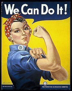 Rosie The Riveter Poster, Costumes Faciles, Girl Power Tattoo, Slang Phrases, Power Tattoo, Rosie The Riveter, Happy Labor Day, Women Encouragement, Norman Rockwell