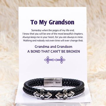 Greeting Card Gift Box, To My Grandson, Grandson Gift, Soul Connection, My Grandson, To My Son, Braided Leather Bracelet, Braided Bracelet, Card Gift