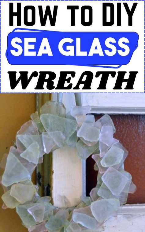 Seaglass Wreath, Beach Glass Wreath, Sea Glass Wreath, Glass Crafts Diy, Sea Glass Diy, Glass Wreath, Sea Glass Art Diy, Sea Glass Art Projects, Small Wreaths