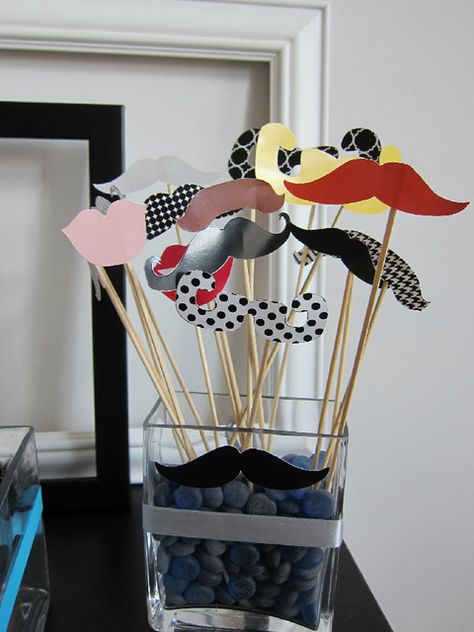 k Photo Booth Prop Holder Ideas, Mustache Decorations, Mustache Party Favors, Mustache Birthday Party, Moustache Party, Mustache Theme, Mustache Birthday, Mustache Baby Shower, Mustache Party