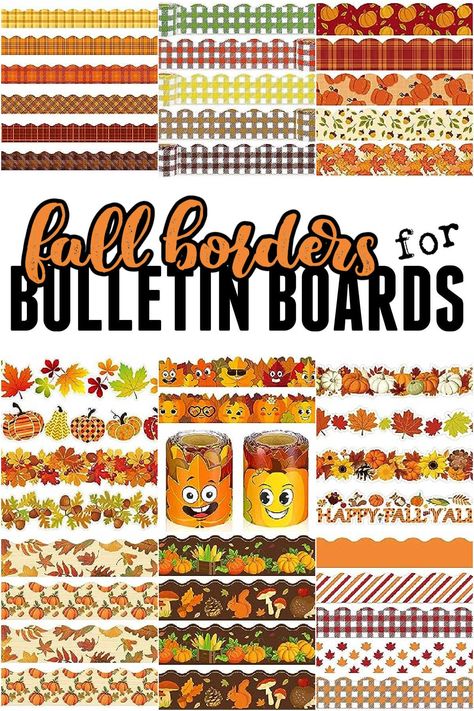 Transform your bulletin boards into vibrant displays of autumn beauty with these captivating fall borders. Free Printable Borders For Bulletin Boards, Free Fall Bulletin Board Printables, Bulletin Board Borders Printable Free, Fall Borders Free Printable, Free Bulletin Board Printables, Free Printable Bulletin Board Borders, Autumn Display Boards, Borders For Bulletin Boards, Back To School Classroom Door