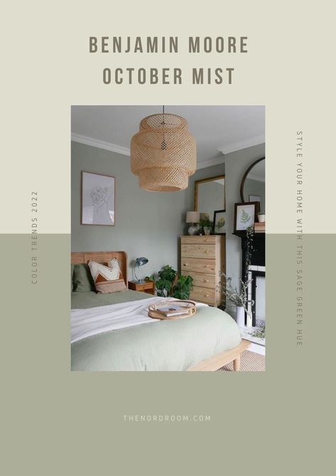 October Mist Benjamin Moore Living Room, October Mist Benjamin Moore Bedroom, Venetian Portico Benjamin Moore, October Mist Benjamin Moore, Venetian Portico, Sage Green Furniture, October Mist, Benjamin Moore Bedroom, Green Bookshelves