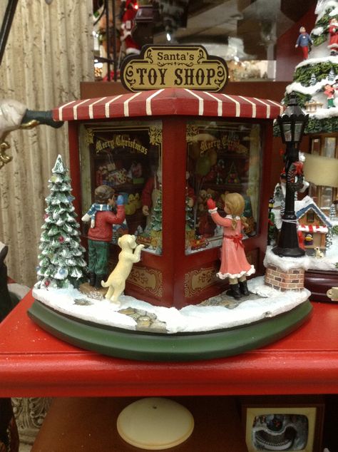 Santa Toy Shop Decorations, Santas Toy Workshop, Christmas Toy Factory, Christmas Town Miniature, Christmas Toy Store, Santa’s Toy Shop Decorations, Christmas Toy Shop, Christmas Diorama, Gingerbread House Designs