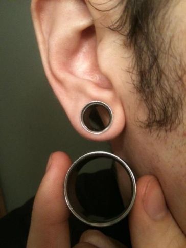 12 Finest Ear Piercing Ideas for Men and its Benefits | Styles At Life Top Ear Piercing Men, Stretched Ears Men, Gages Ear, Cool Men’s Ear Piercings, Guage Earring Men, Men With Stretched Ears, Cs Aesthetic, Men Ears Attached Piercing, Piercing For Men