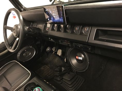 My Jeep Wrangler — Custom dashboard and sound system install! Every... Jeep Yj Interior, Wrangler Interior, Jeep Wrangler Custom, Jeep Wrangler Interior, Diy Jeep, Jeep Interiors, Custom Dashboard, Cj Jeep, Custom Jeep Wrangler