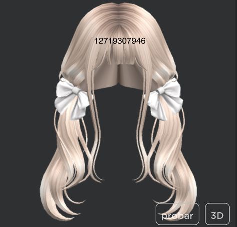 Cute Roblox Hair, Blonde Hair Roblox, Brown Hair Id, Cute Blonde Hair, Cottage Core Outfit, Roblox Hair, Sims 2 Hair, Cute Blonde, Y2k Hair